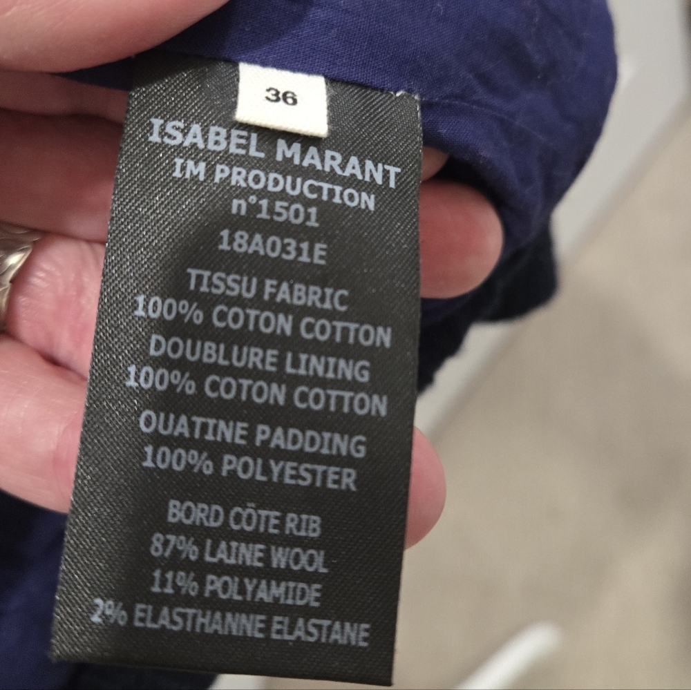 Isabel Marant Étoile Navy Blue Bomber Jacket EUC - Picture 6 of 17
